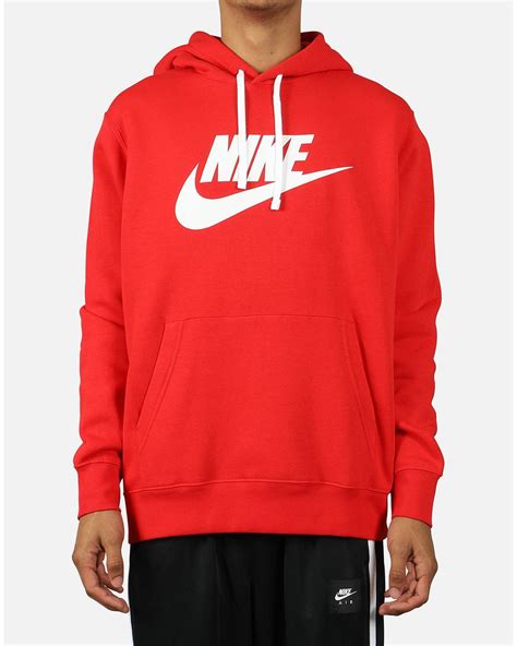 nike hoodie club herren xxxl rot